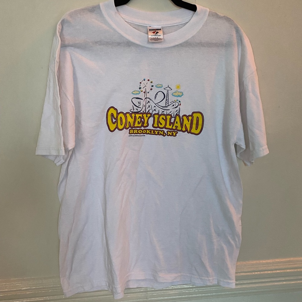 White Coney Island Graphic T-Shirt
